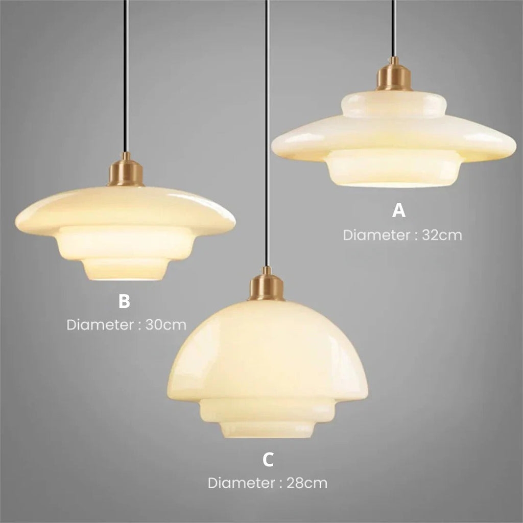 Modern Round Glass Pendant Light