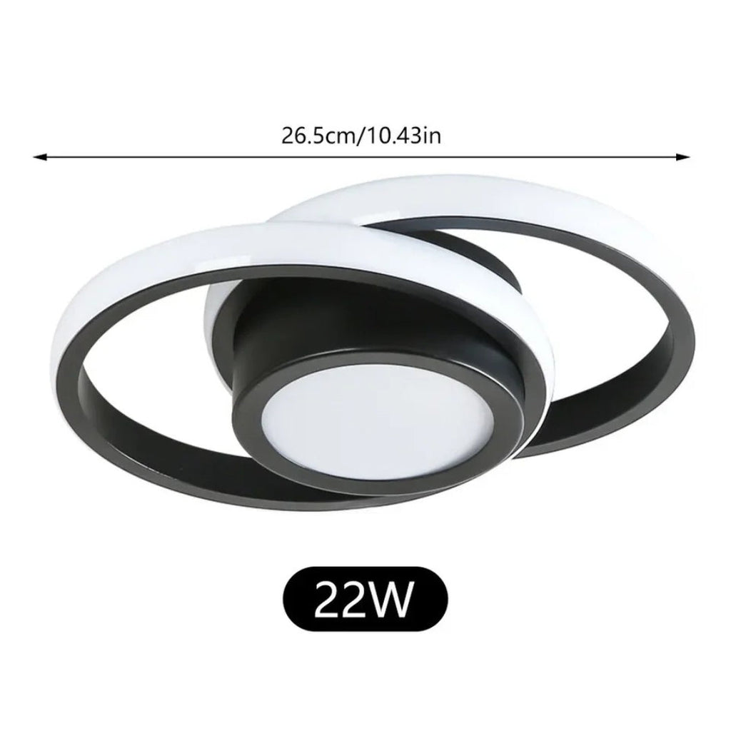 Contemporary Double Ring Ceiling Light