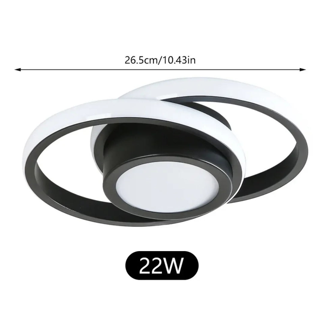 Contemporary Double Ring Ceiling Light