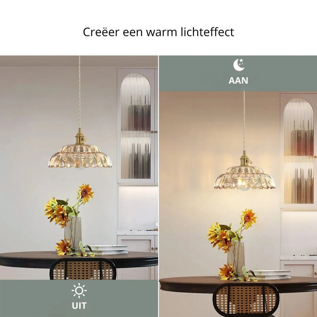 Floral Glass Pendant Light