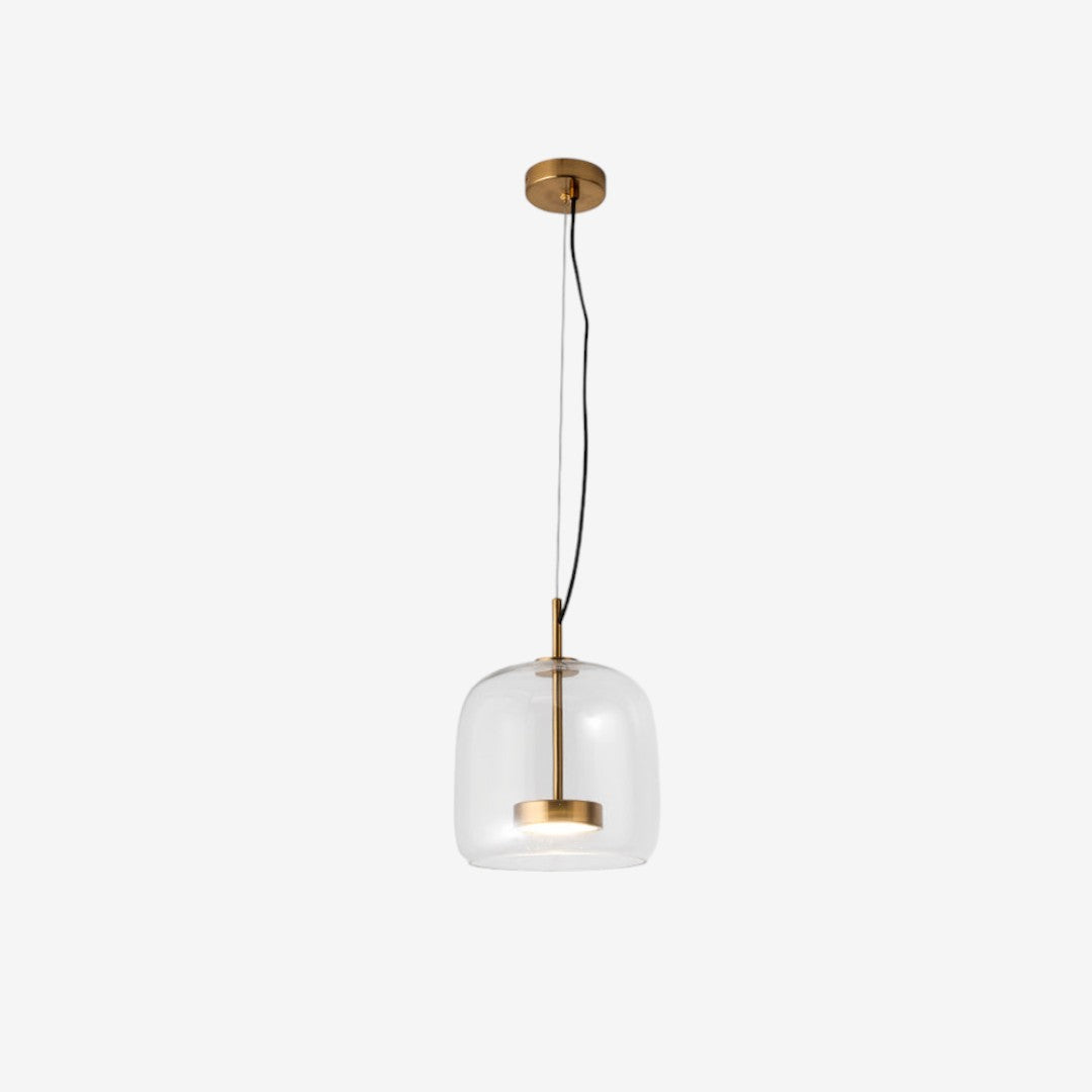Gold Tinted Glass Pendant Lamp – Modern Elegant Sculptural Design