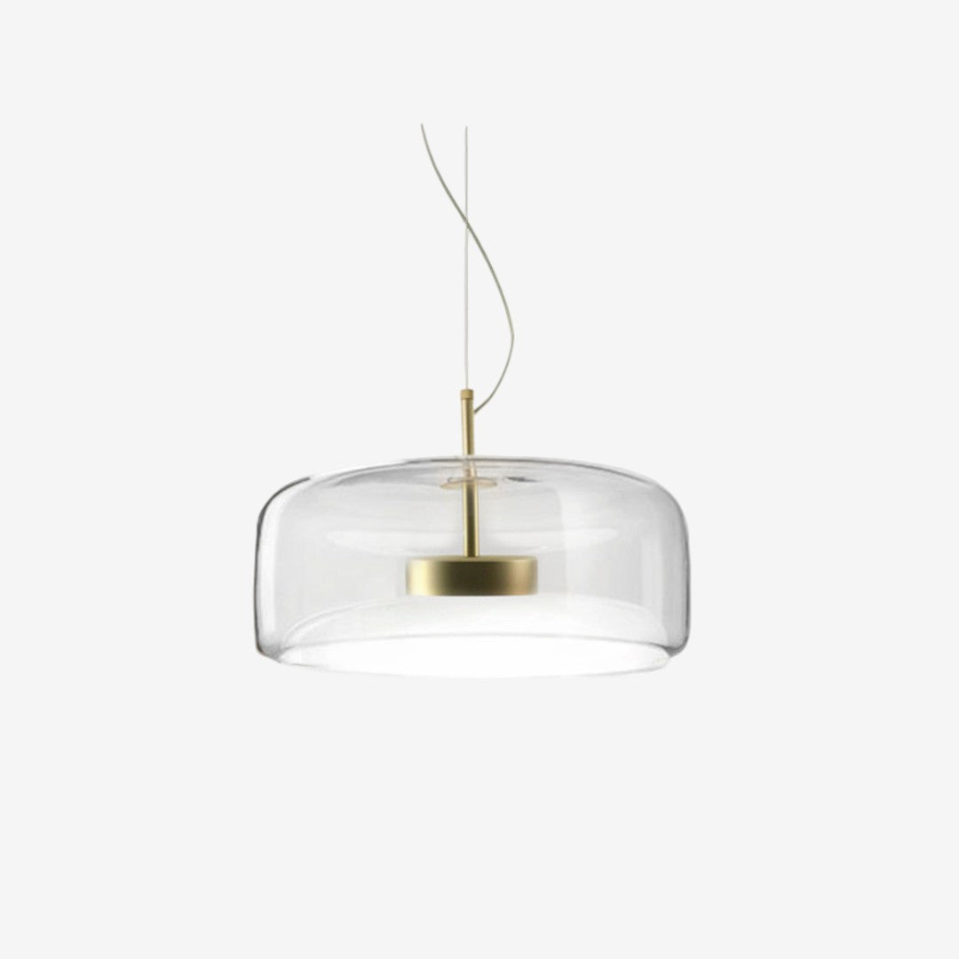 Gold Tinted Glass Pendant Lamp – Modern Elegant Sculptural Design