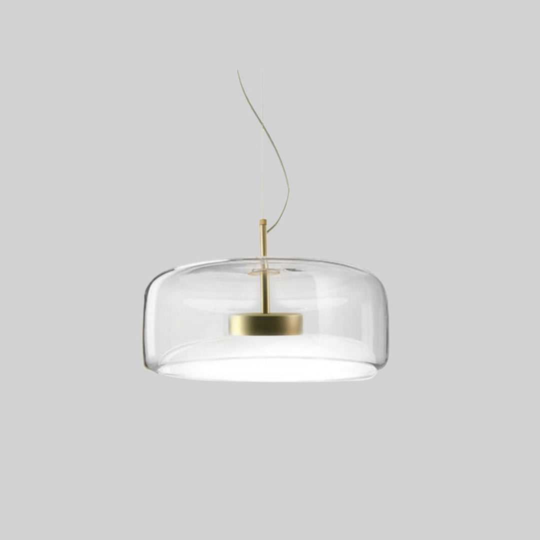 Gold Tinted Glass Pendant Lamp – Modern Elegant Sculptural Design