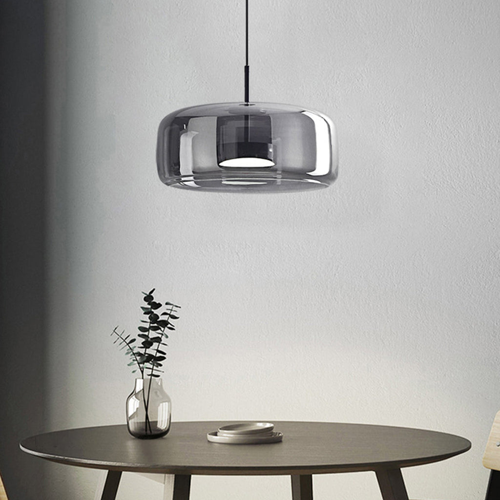 Gold Tinted Glass Pendant Lamp – Modern Elegant Sculptural Design