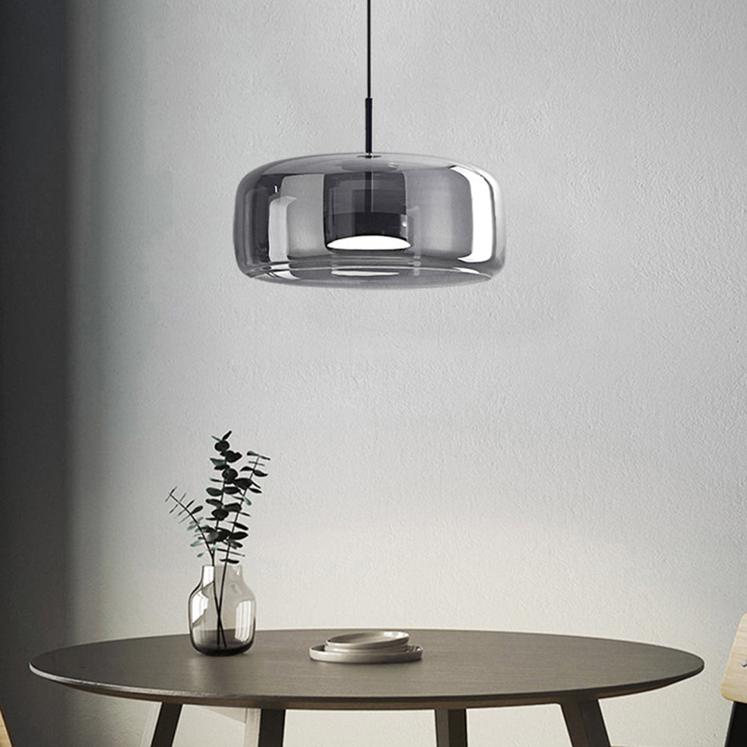 Gold Tinted Glass Pendant Lamp – Modern Elegant Sculptural Design