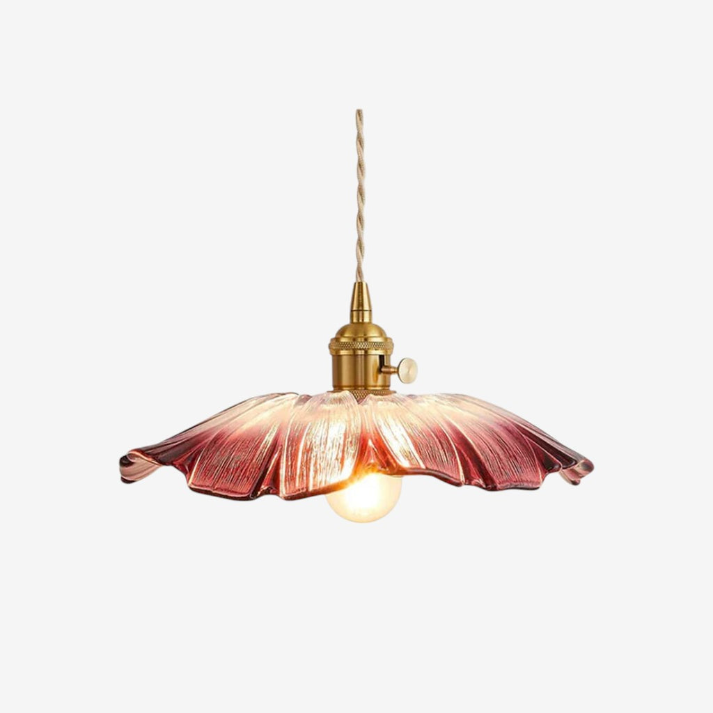 Flower Shaped Glass Pendant Lamp – Sculptural Romantic Warm Glow Design