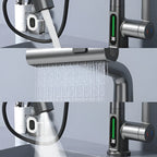 Adjustable Kitchen Faucet with Temperature Display