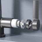 Adjustable Kitchen Faucet with Temperature Display