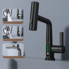 Adjustable Kitchen Faucet with Temperature Display
