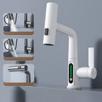 Adjustable Kitchen Faucet with Temperature Display