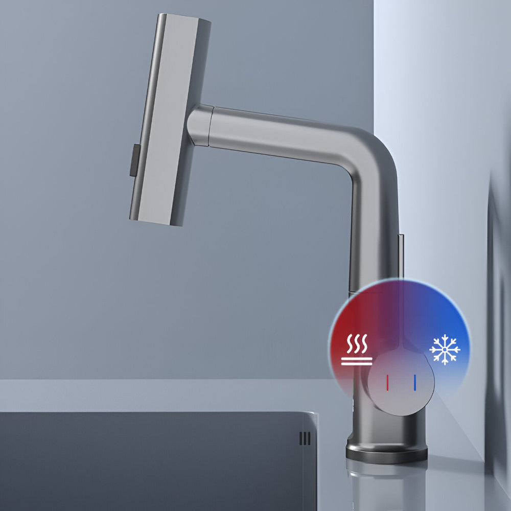 Adjustable Kitchen Faucet with Temperature Display