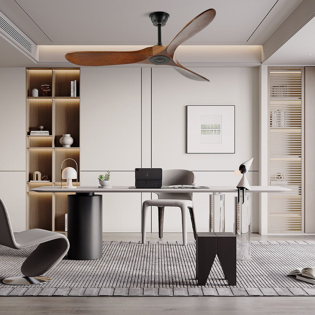 Wood Ceiling Fan – Quiet Copper Motor With Six Speed Control