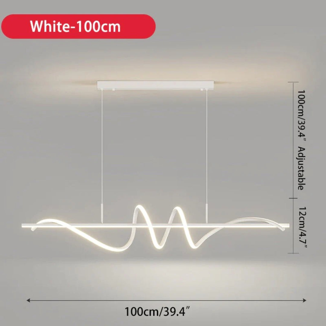 Modern Wavy LED Pendant Light