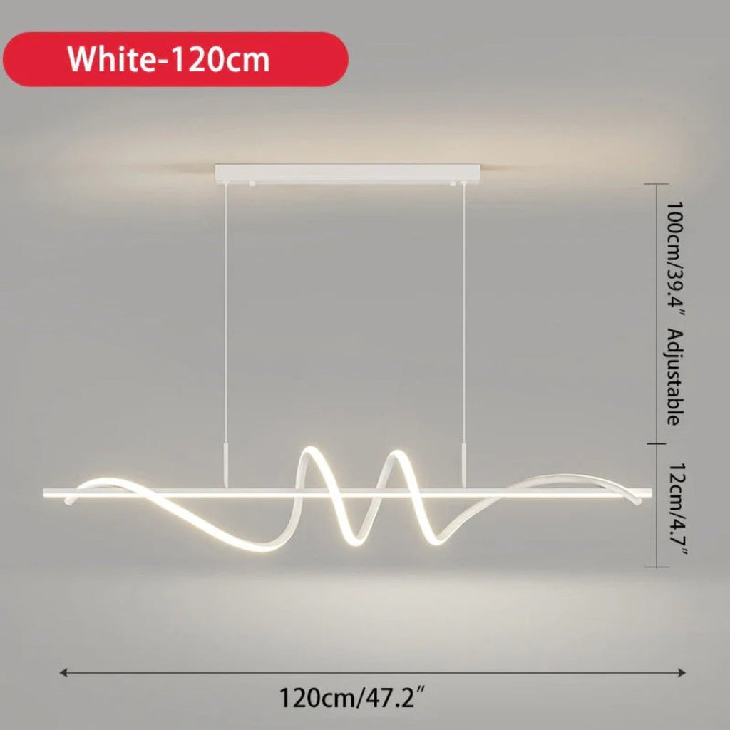 Modern Wavy LED Pendant Light