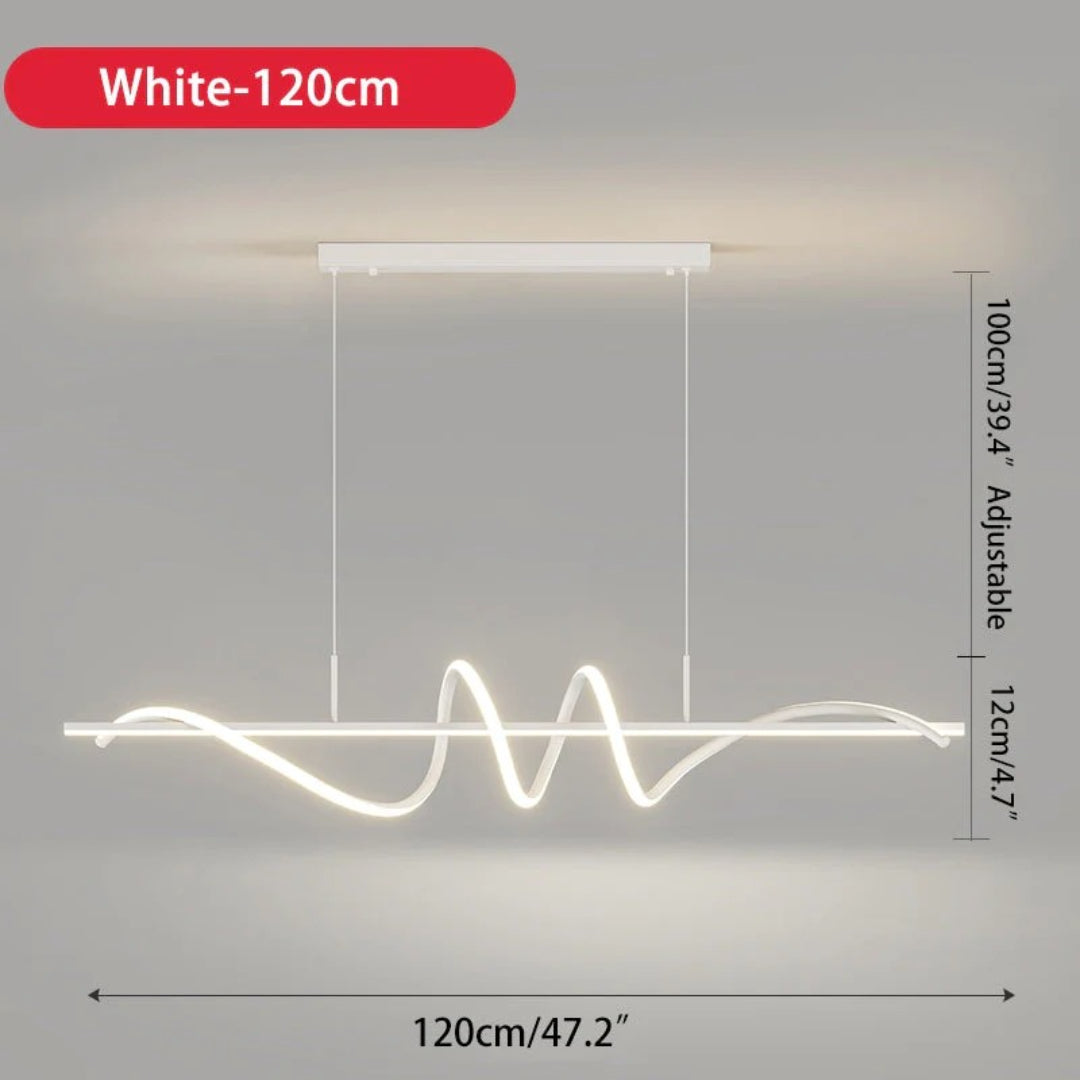 Modern Wavy LED Pendant Light