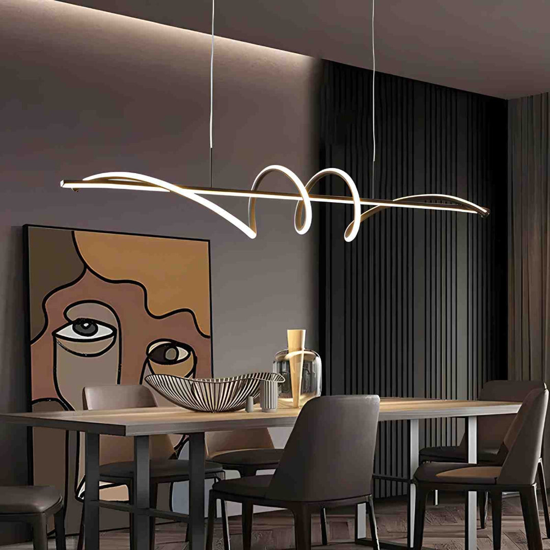 Modern Wavy LED Pendant Light