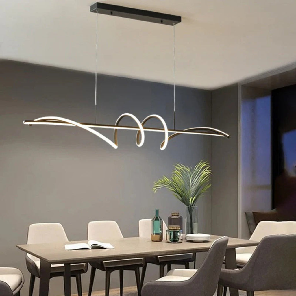 Modern Wavy LED Pendant Light