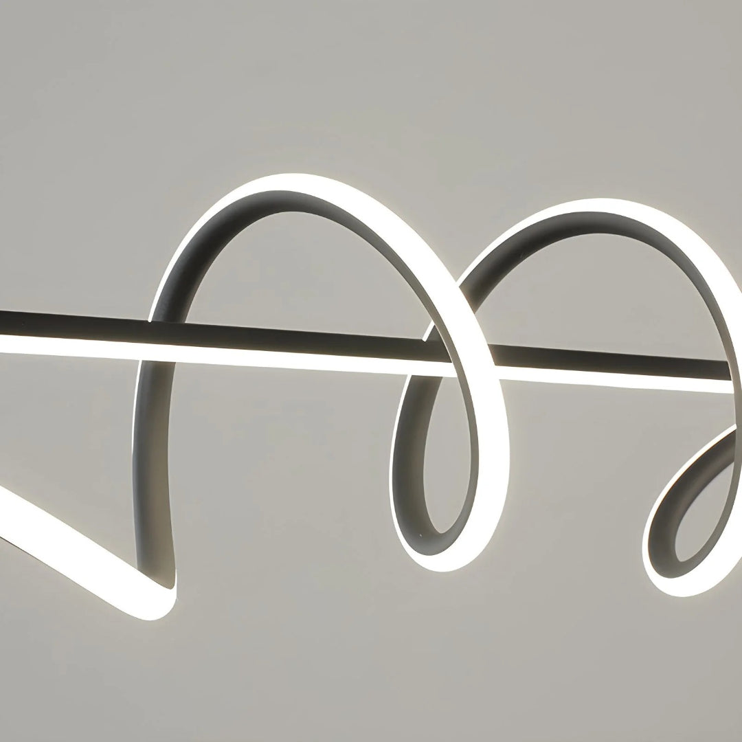 Modern Wavy LED Pendant Light