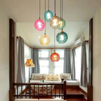Contemporary Textured Glass Pendant Light