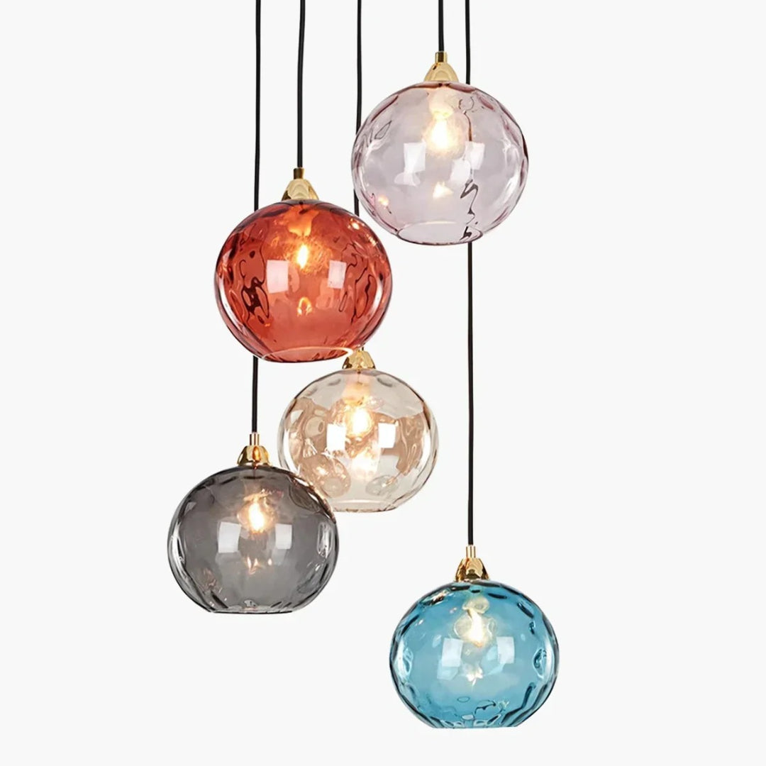Contemporary Textured Glass Pendant Light
