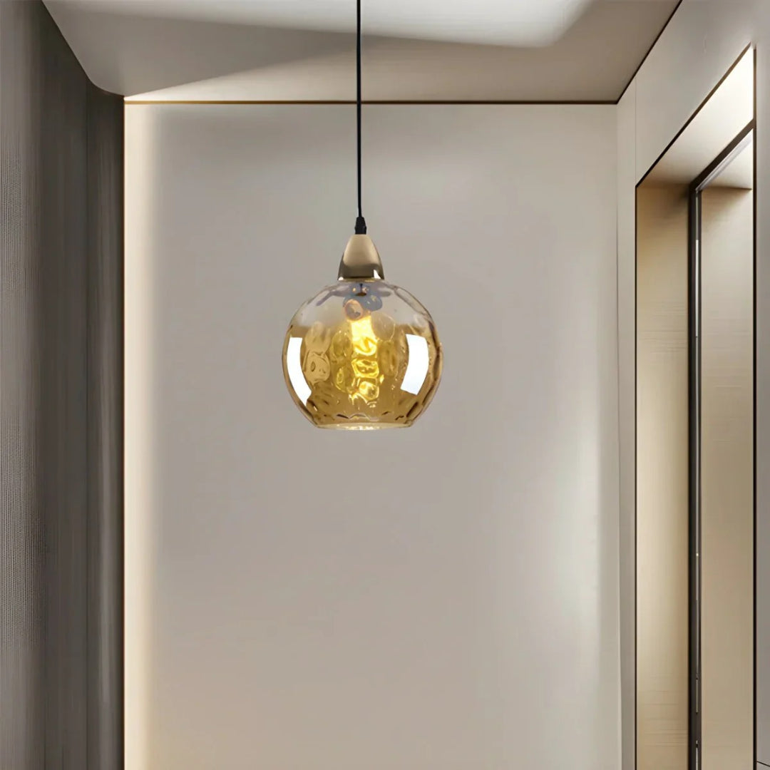 Contemporary Textured Glass Pendant Light