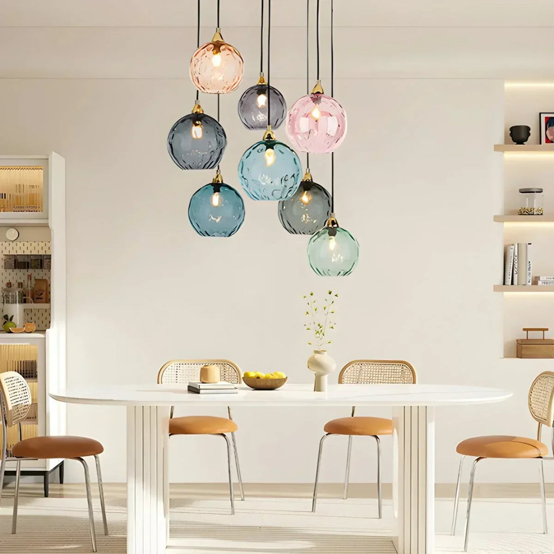Contemporary Textured Glass Pendant Light