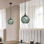 Contemporary Textured Glass Pendant Light