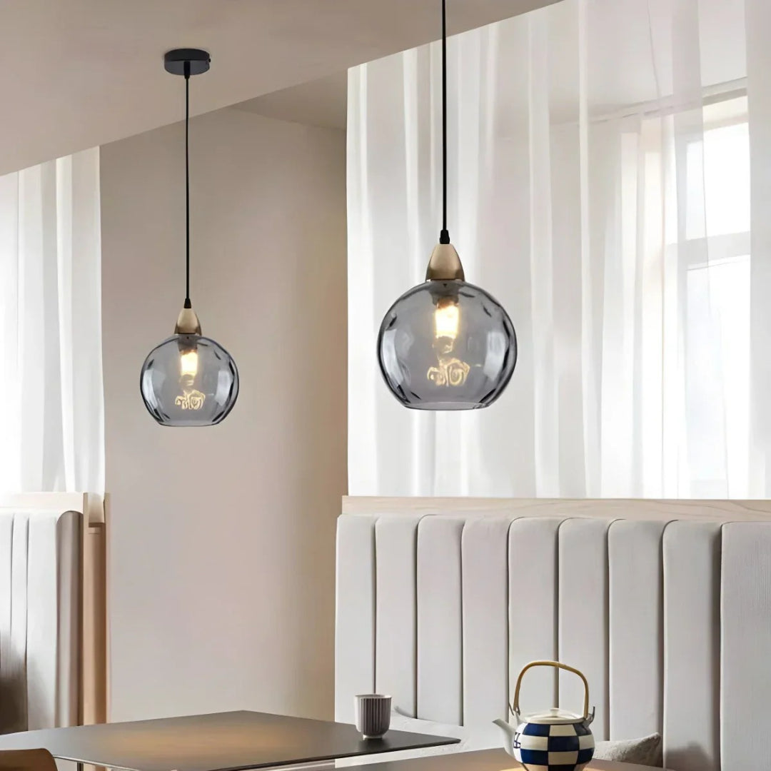 Contemporary Textured Glass Pendant Light