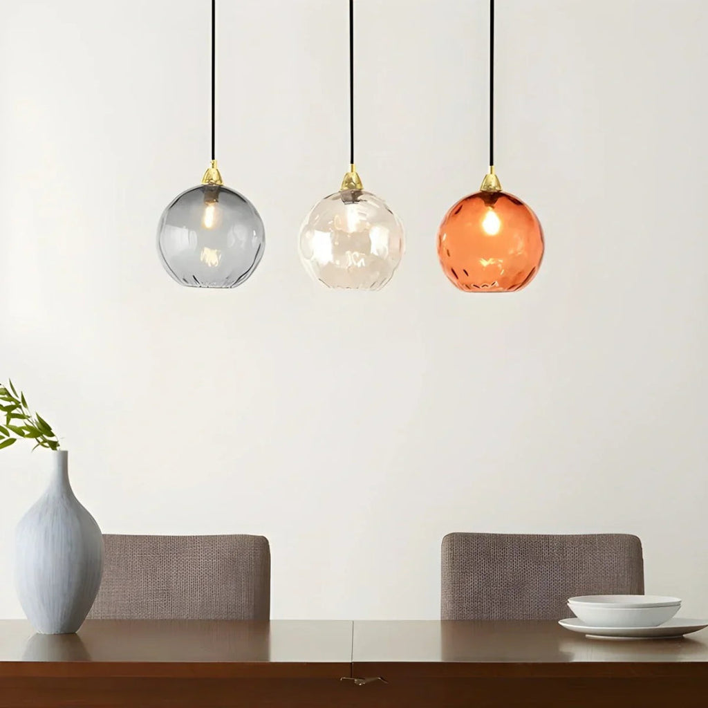 Contemporary Textured Glass Pendant Light