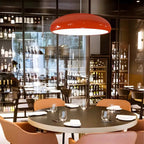 Contemporary Dome-Shaped Metal Pendant Light