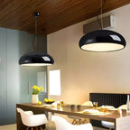 Contemporary Dome-Shaped Metal Pendant Light