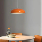Contemporary Dome-Shaped Metal Pendant Light