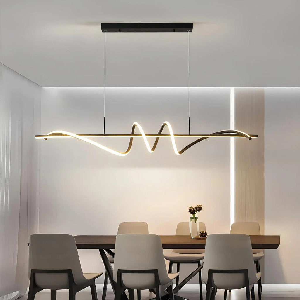 Modern Wavy LED Pendant Light