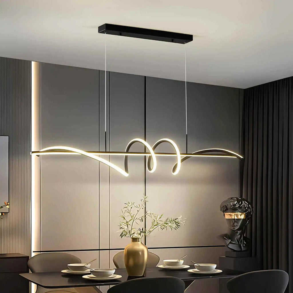 Modern Wavy LED Pendant Light