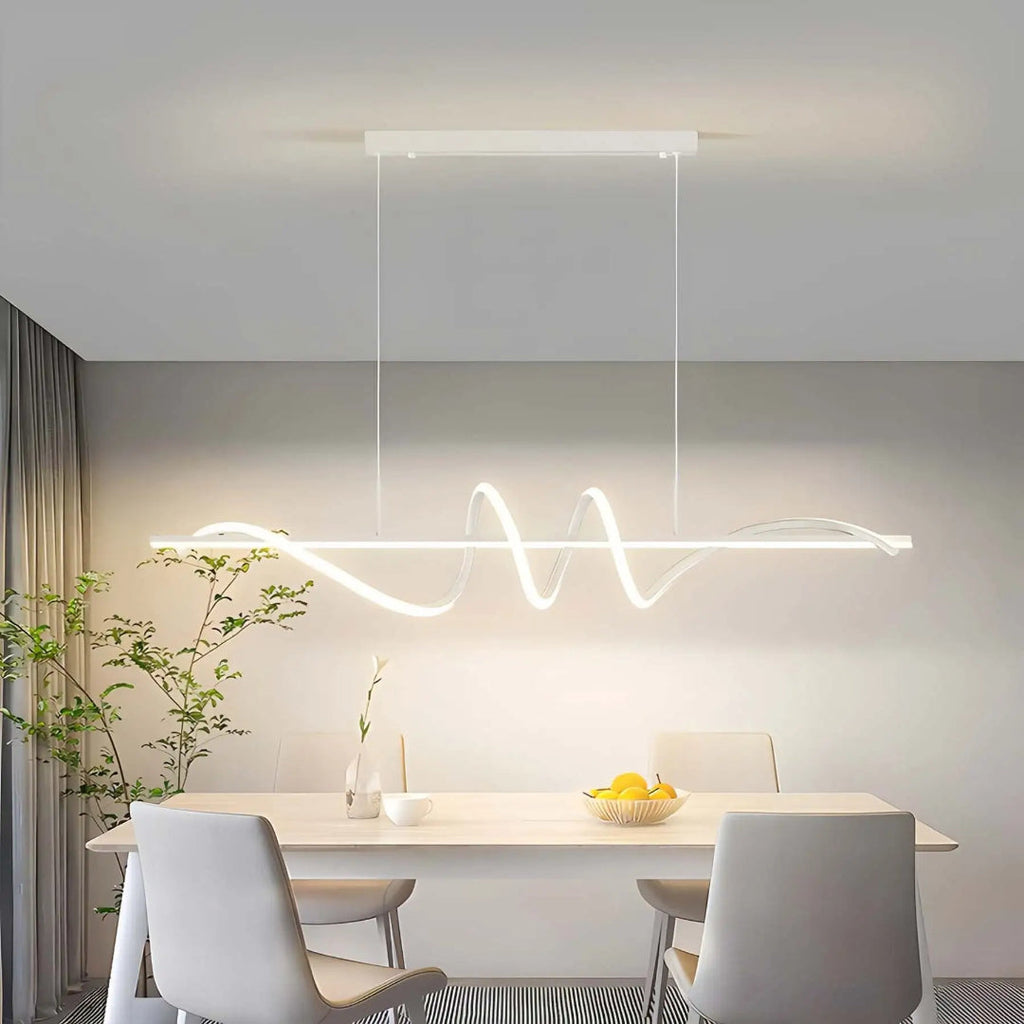 Modern Wavy LED Pendant Light