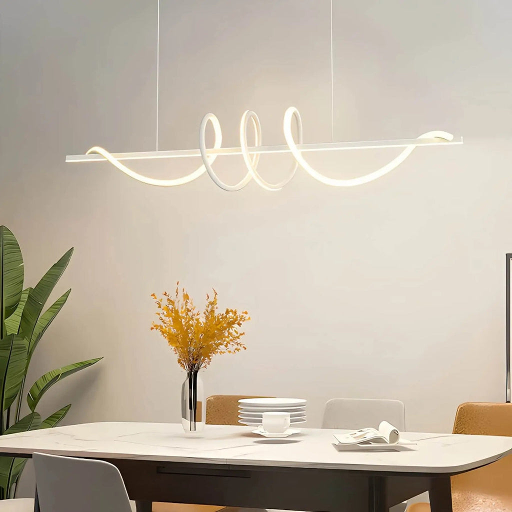 Modern Wavy LED Pendant Light
