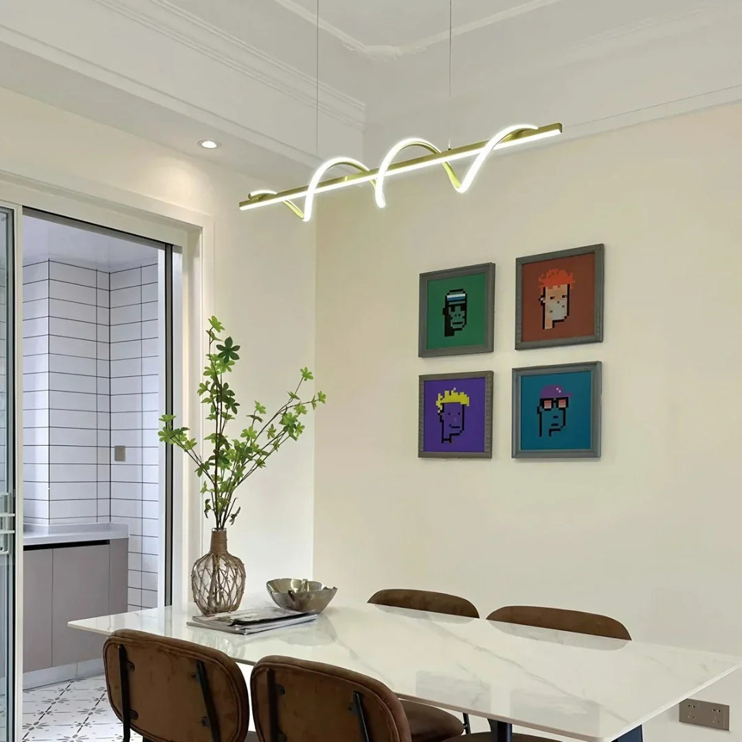 Modern Wavy LED Pendant Light