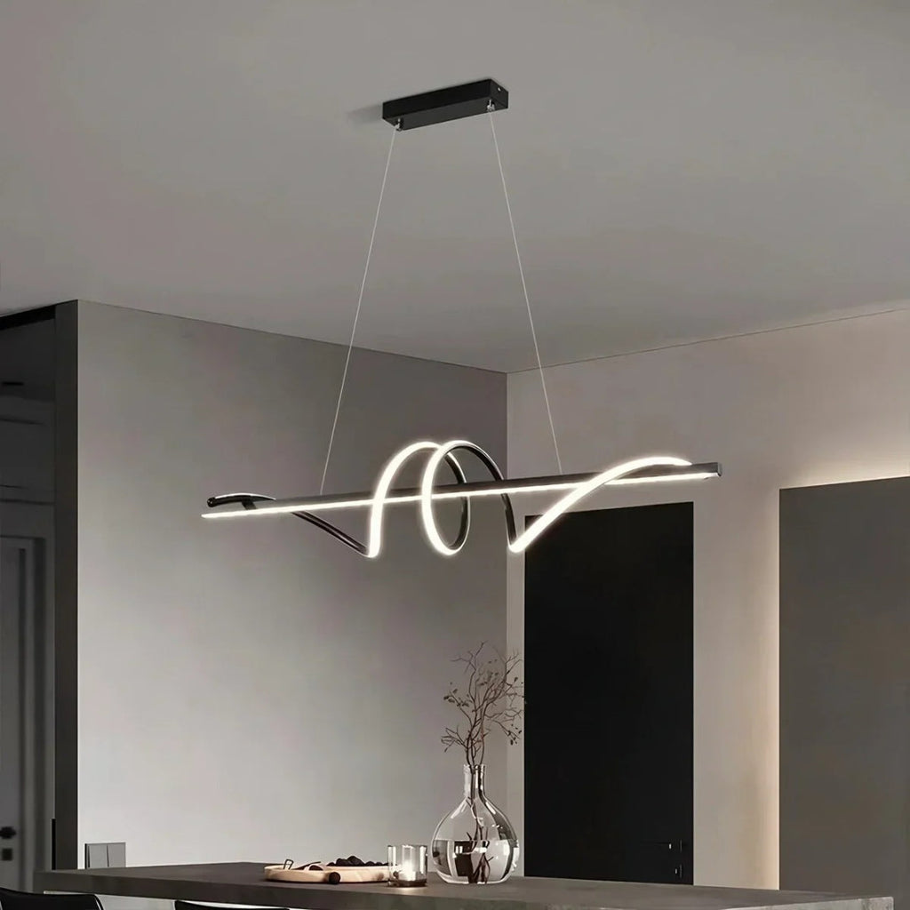 Modern Wavy LED Pendant Light