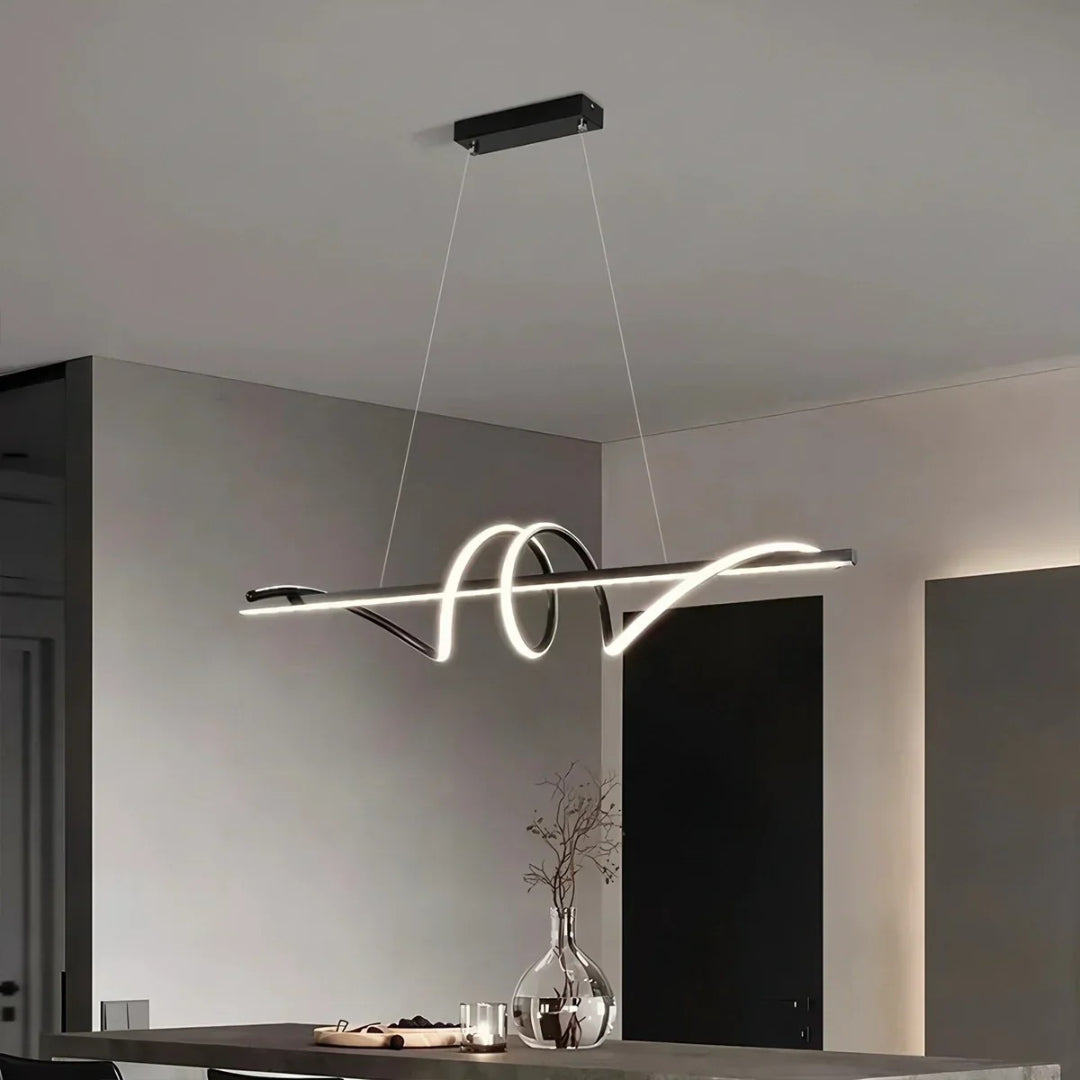Modern Wavy LED Pendant Light