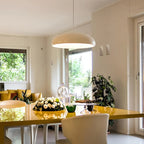 Contemporary Dome-Shaped Metal Pendant Light