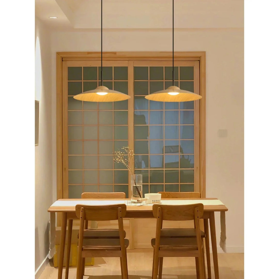 Japandi Wooden Pendant Light