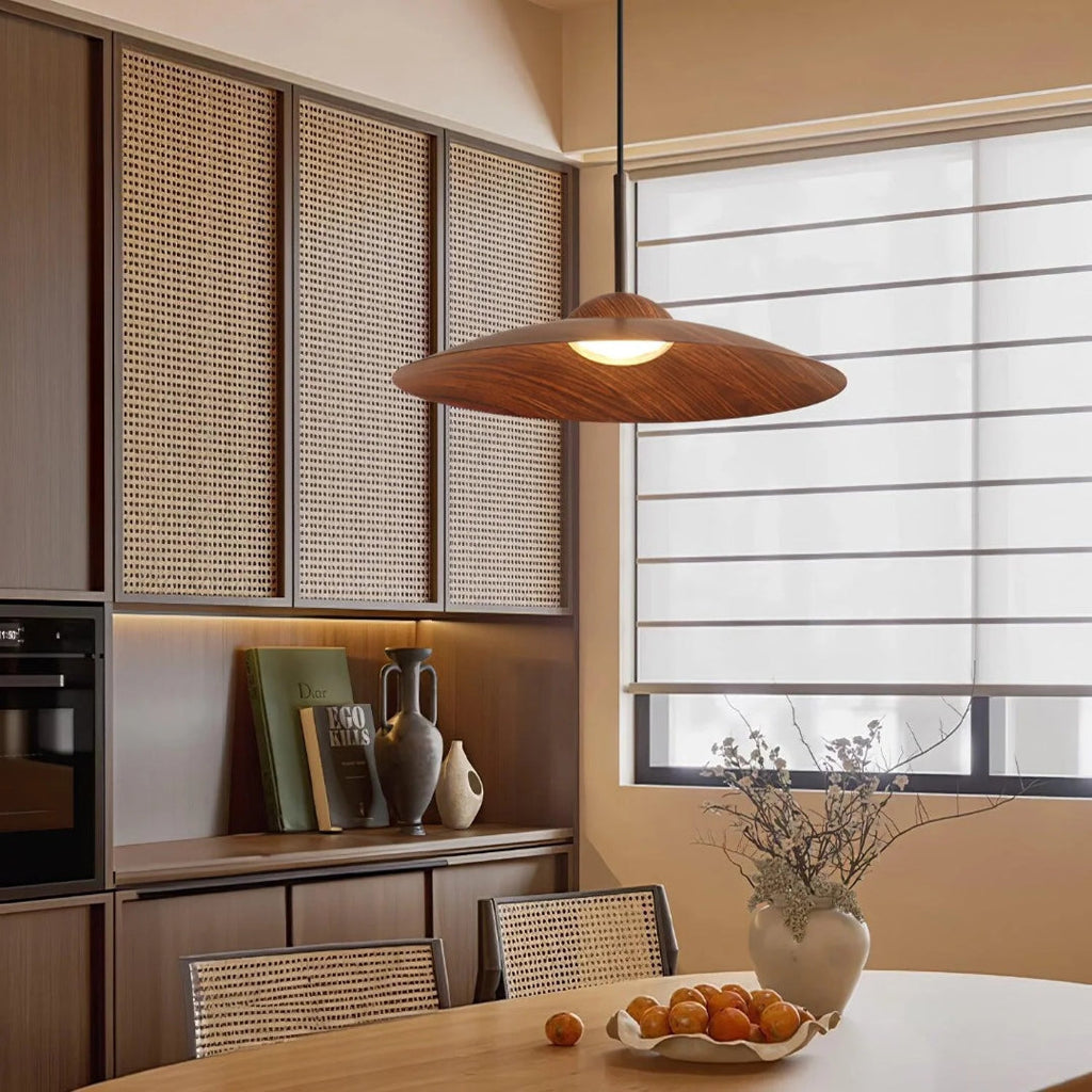 Japandi Wooden Pendant Light