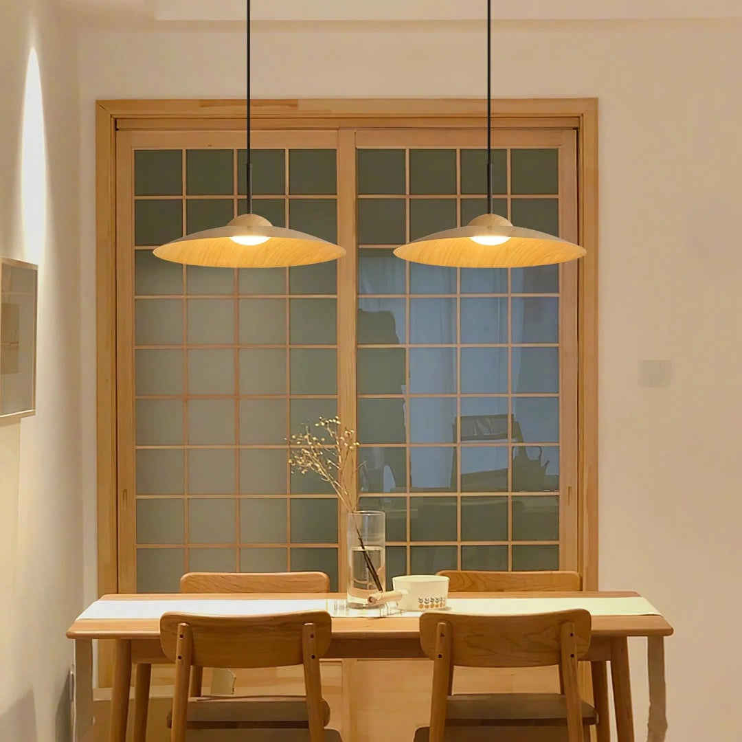 Japandi Wooden Pendant Light