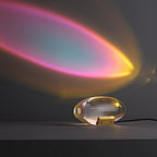 Crystal Table Lamp – Modern Minimalist Optical Light Projection Design