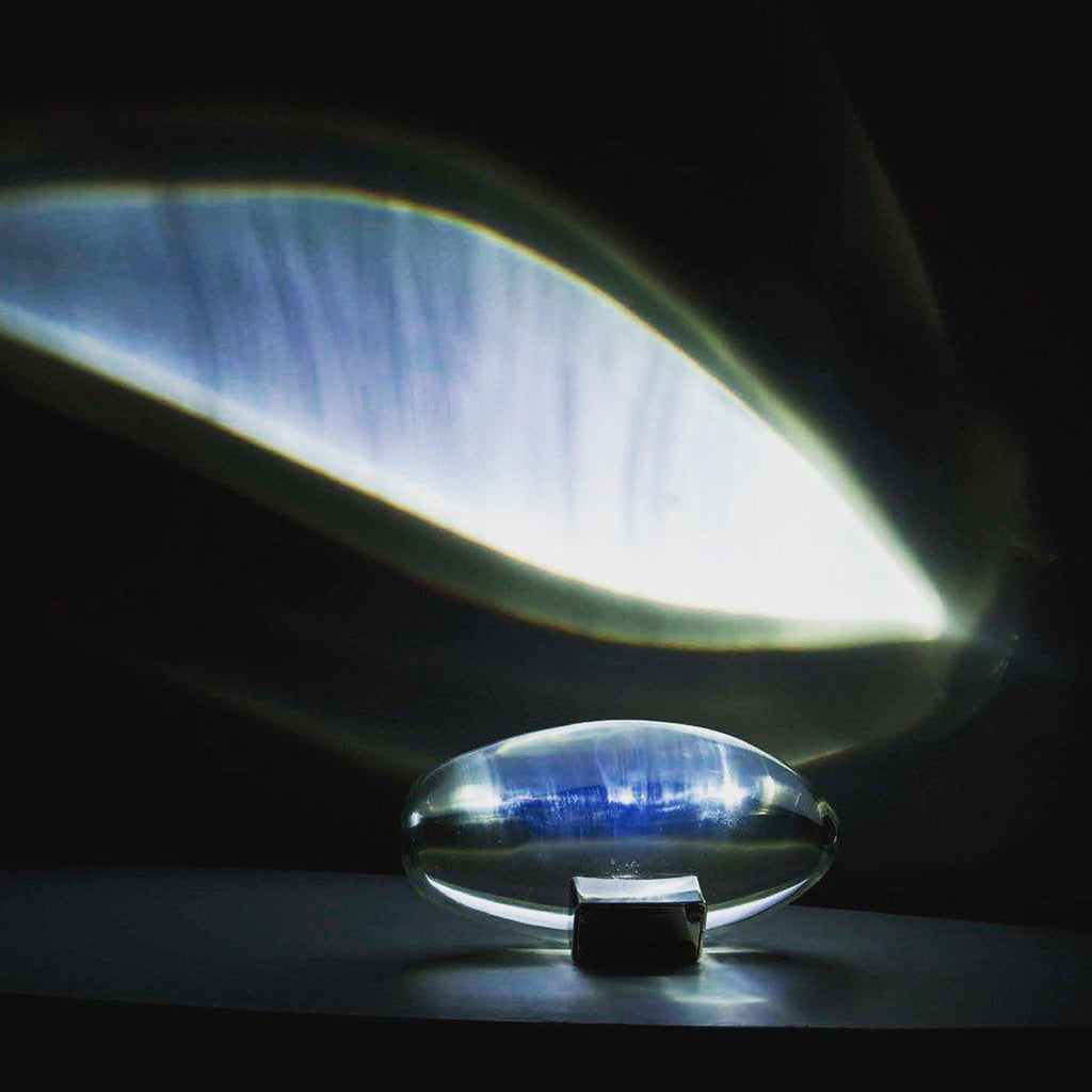 Crystal Table Lamp – Modern Minimalist Optical Light Projection Design