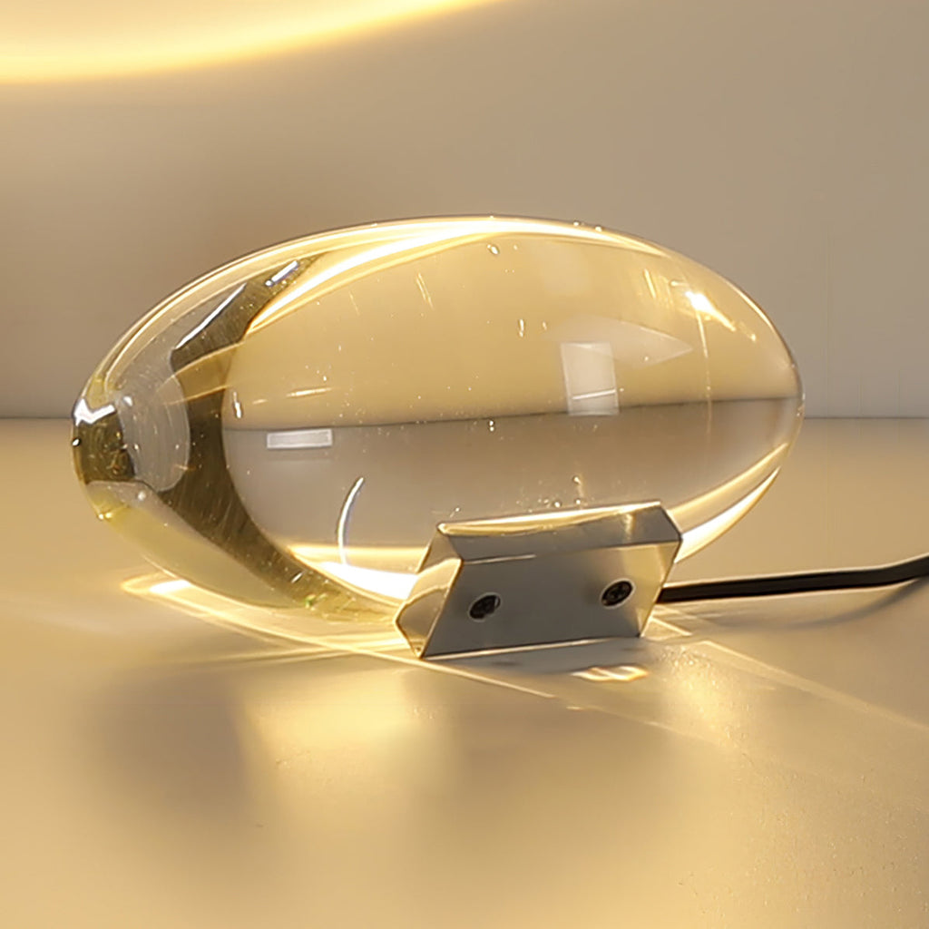 Crystal Table Lamp – Modern Minimalist Optical Light Projection Design