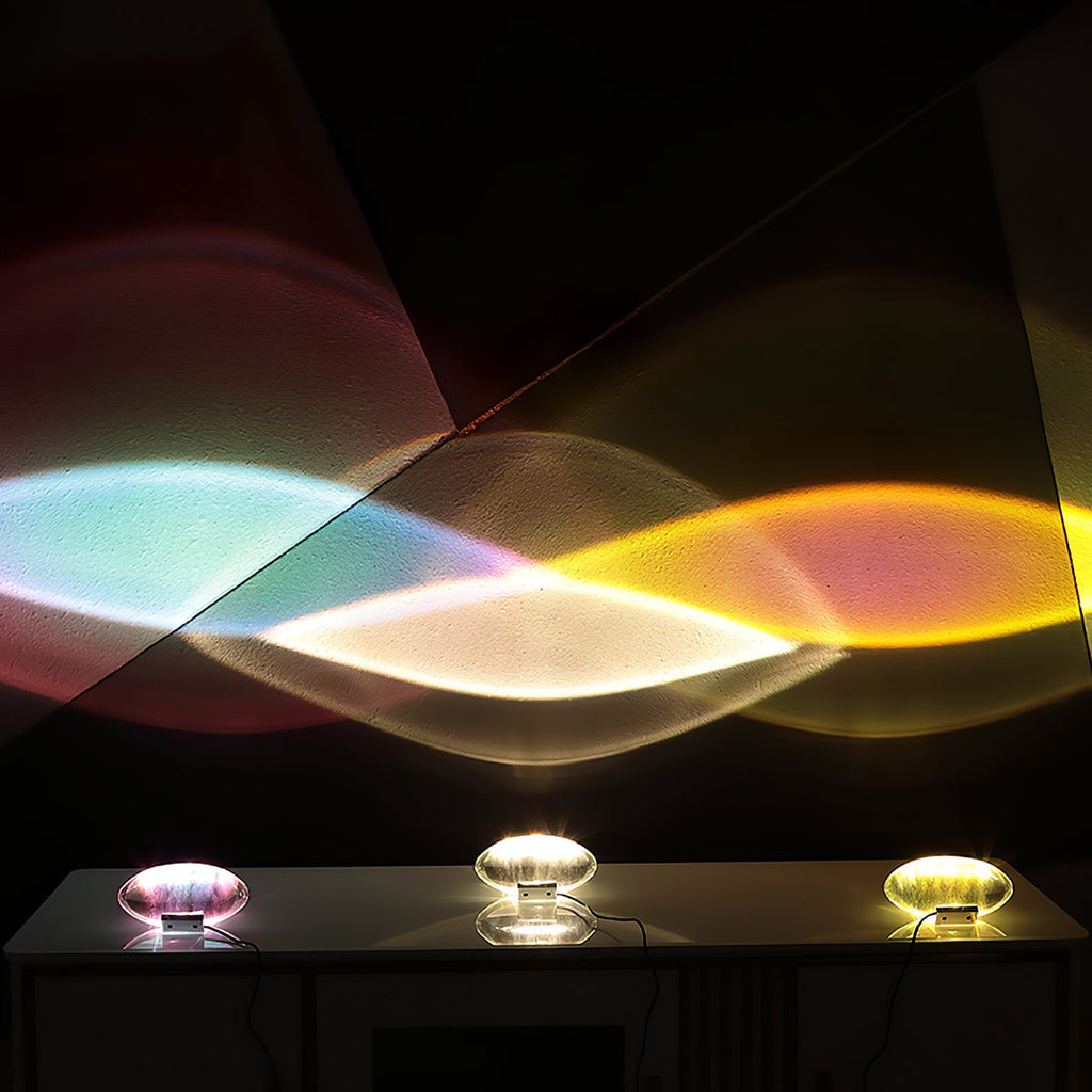 Crystal Table Lamp – Modern Minimalist Optical Light Projection Design