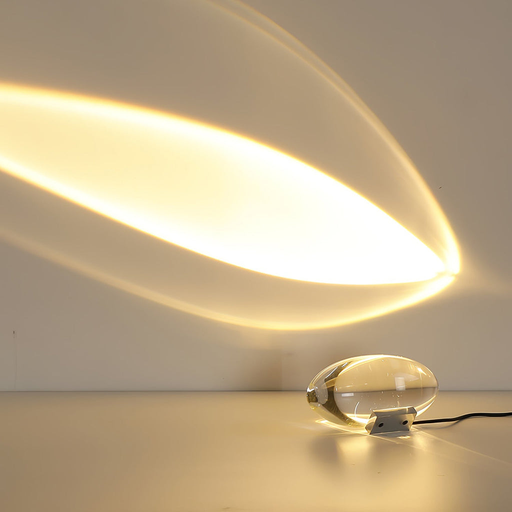 Crystal Table Lamp – Modern Minimalist Optical Light Projection Design