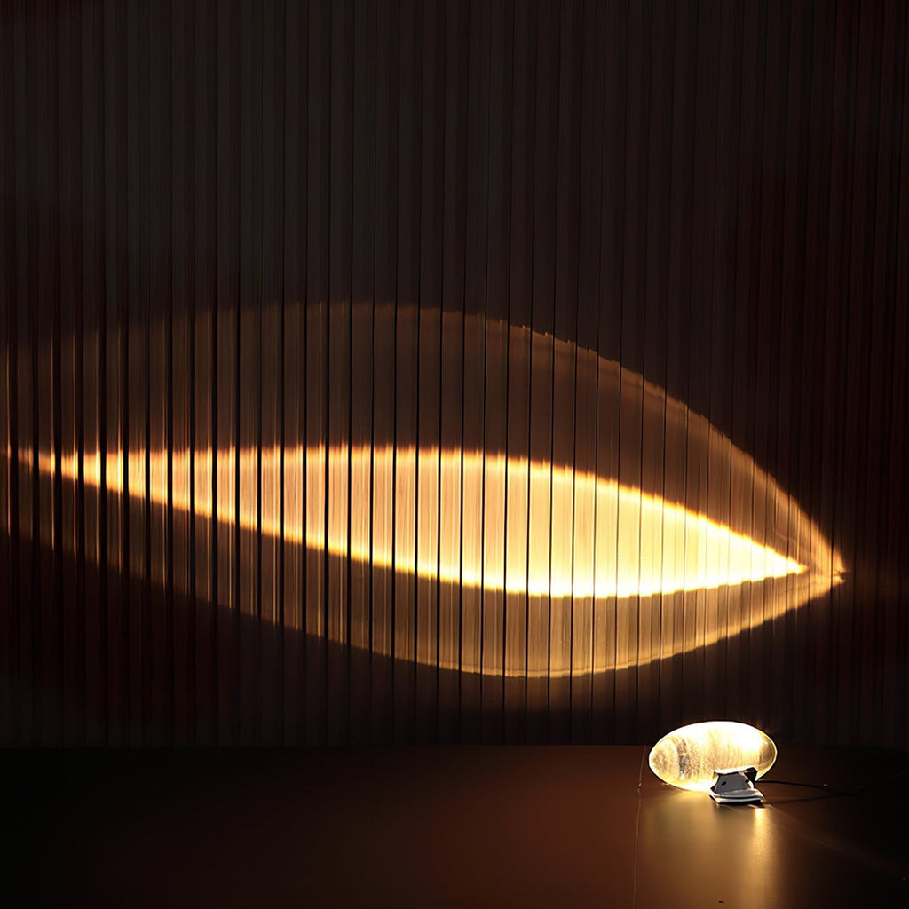 Crystal Table Lamp – Modern Minimalist Optical Light Projection Design