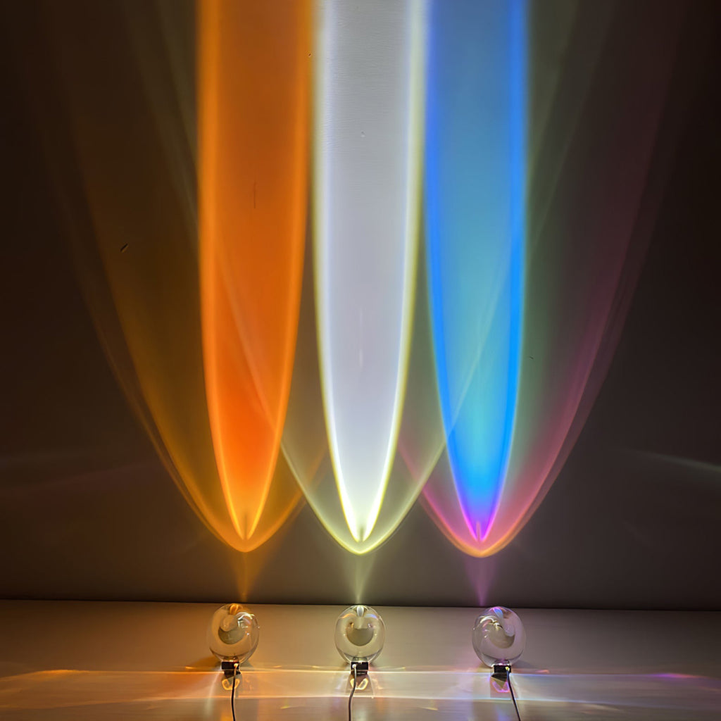 Crystal Table Lamp – Modern Minimalist Optical Light Projection Design